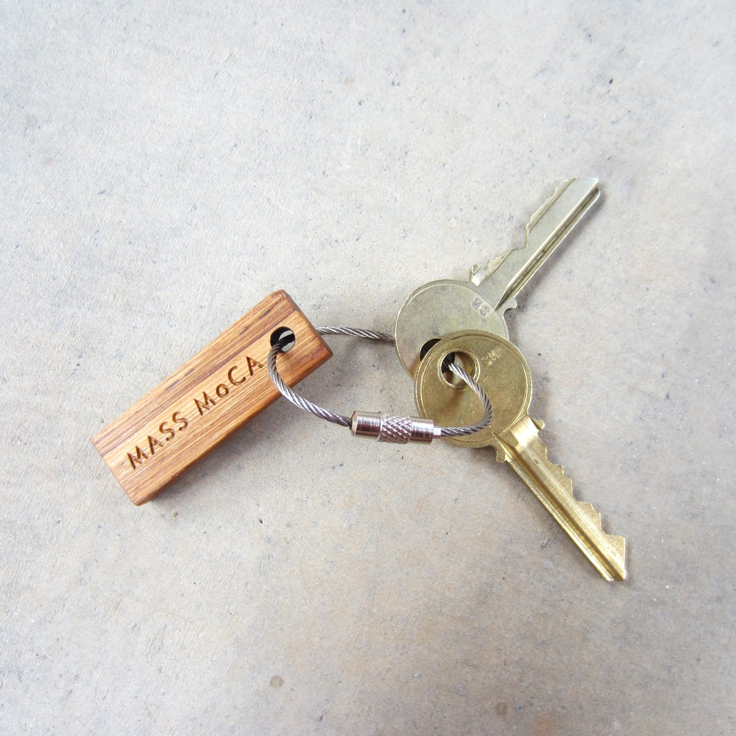 MASS MoCA Recycled Chopsticks Keychain