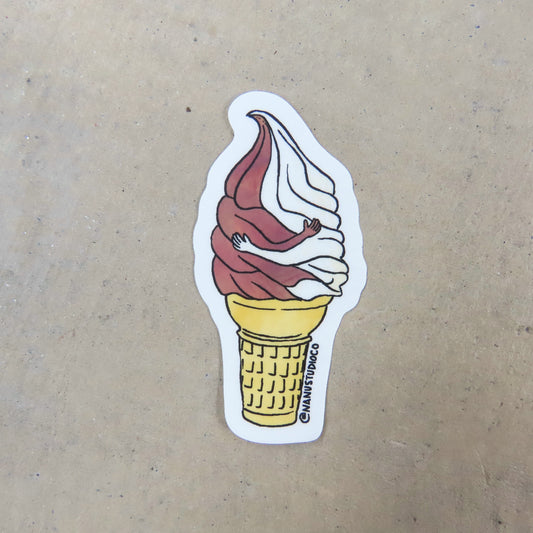 Un-cone-ditional Love - Illustrated Ice Cream Sticker