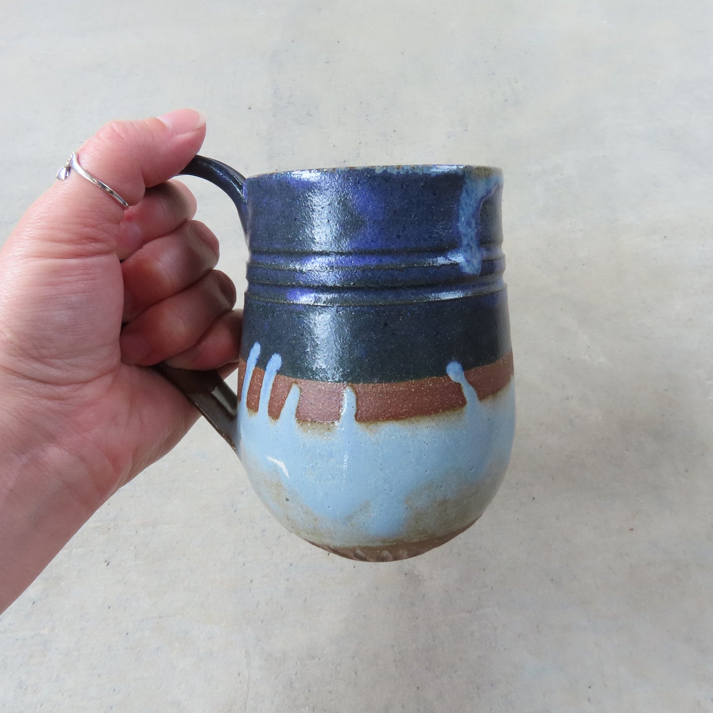 Large Handmade Ceramic Mug: Smokey Plum