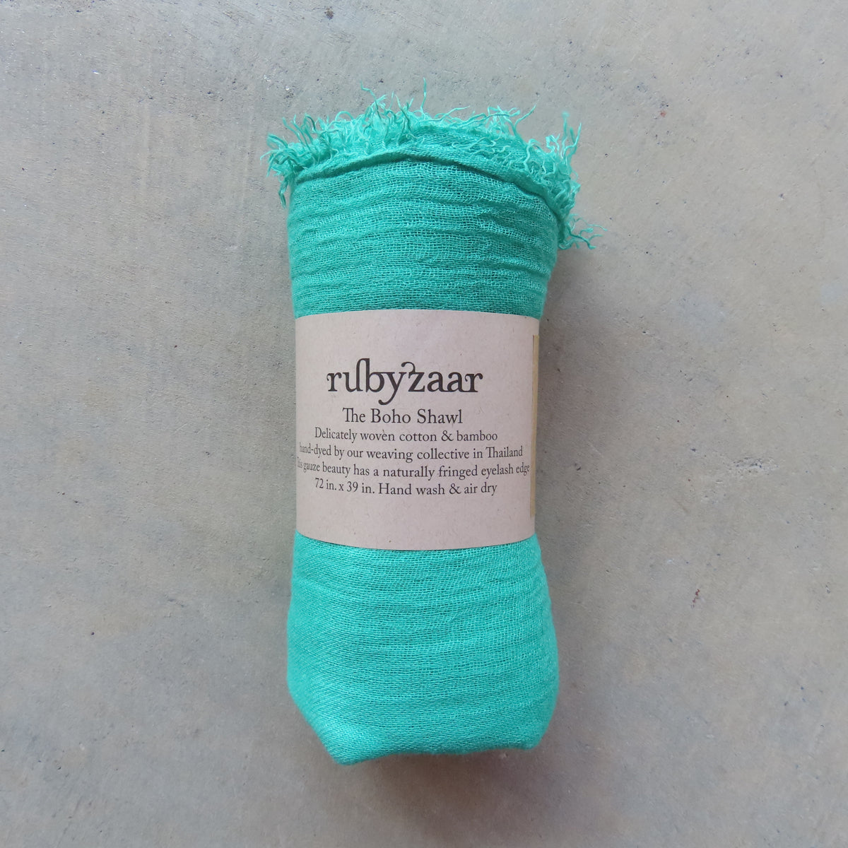 Cotton & Bamboo Gauze Shawl: Aquamarine