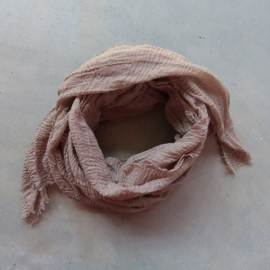Cotton & Bamboo Gauze Shawl: Sand