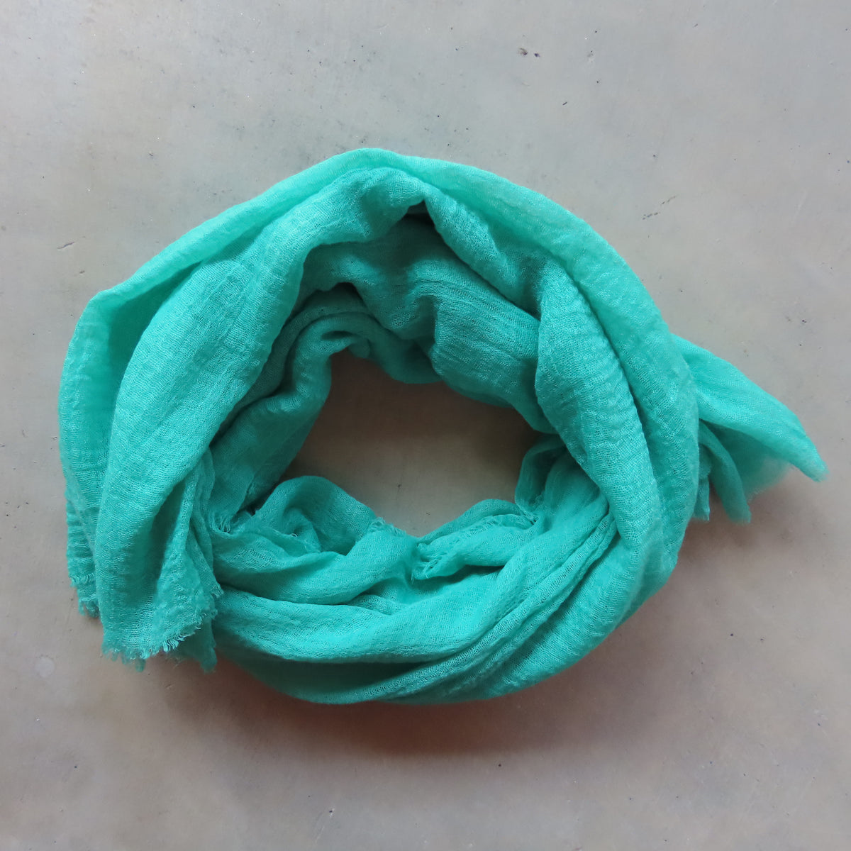Cotton & Bamboo Gauze Shawl: Aquamarine