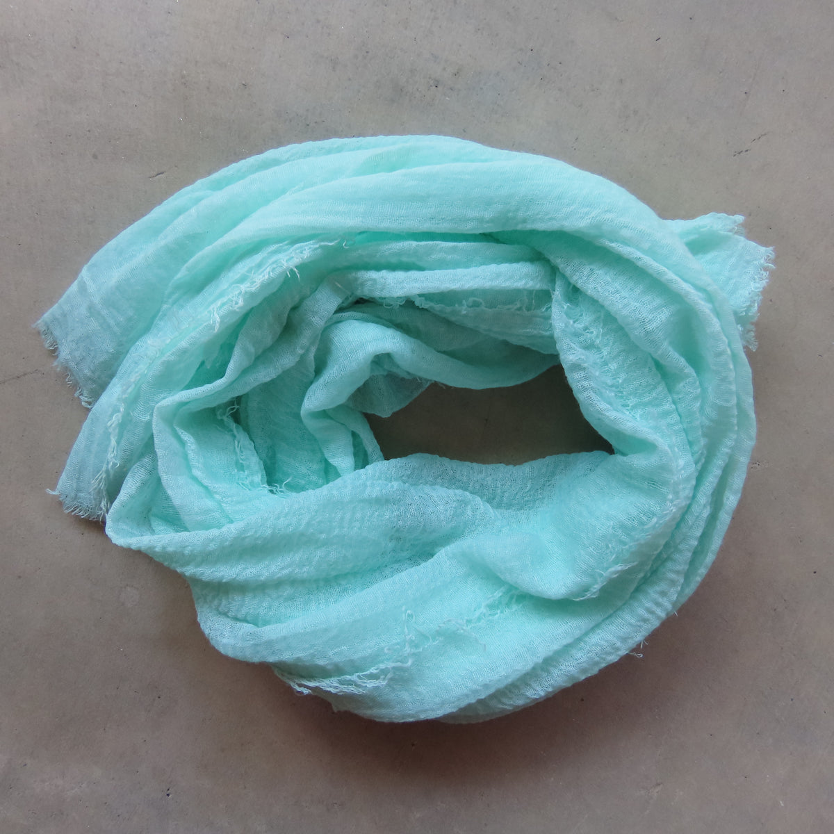 Cotton & Bamboo Gauze Shawl: Sea Foam