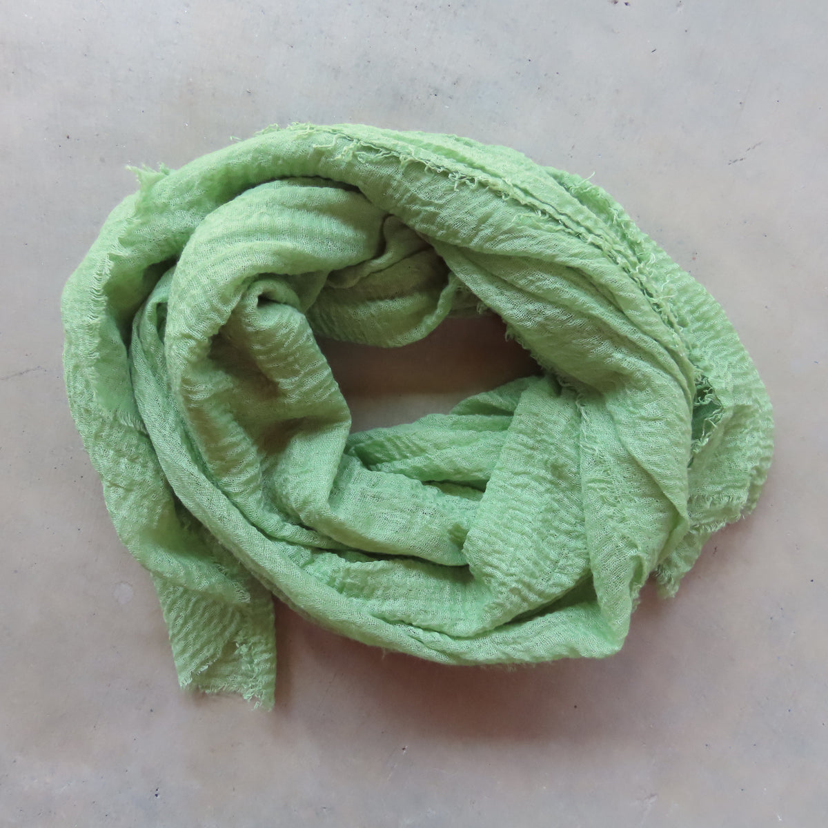 Cotton & Bamboo Gauze Shawl: Pea
