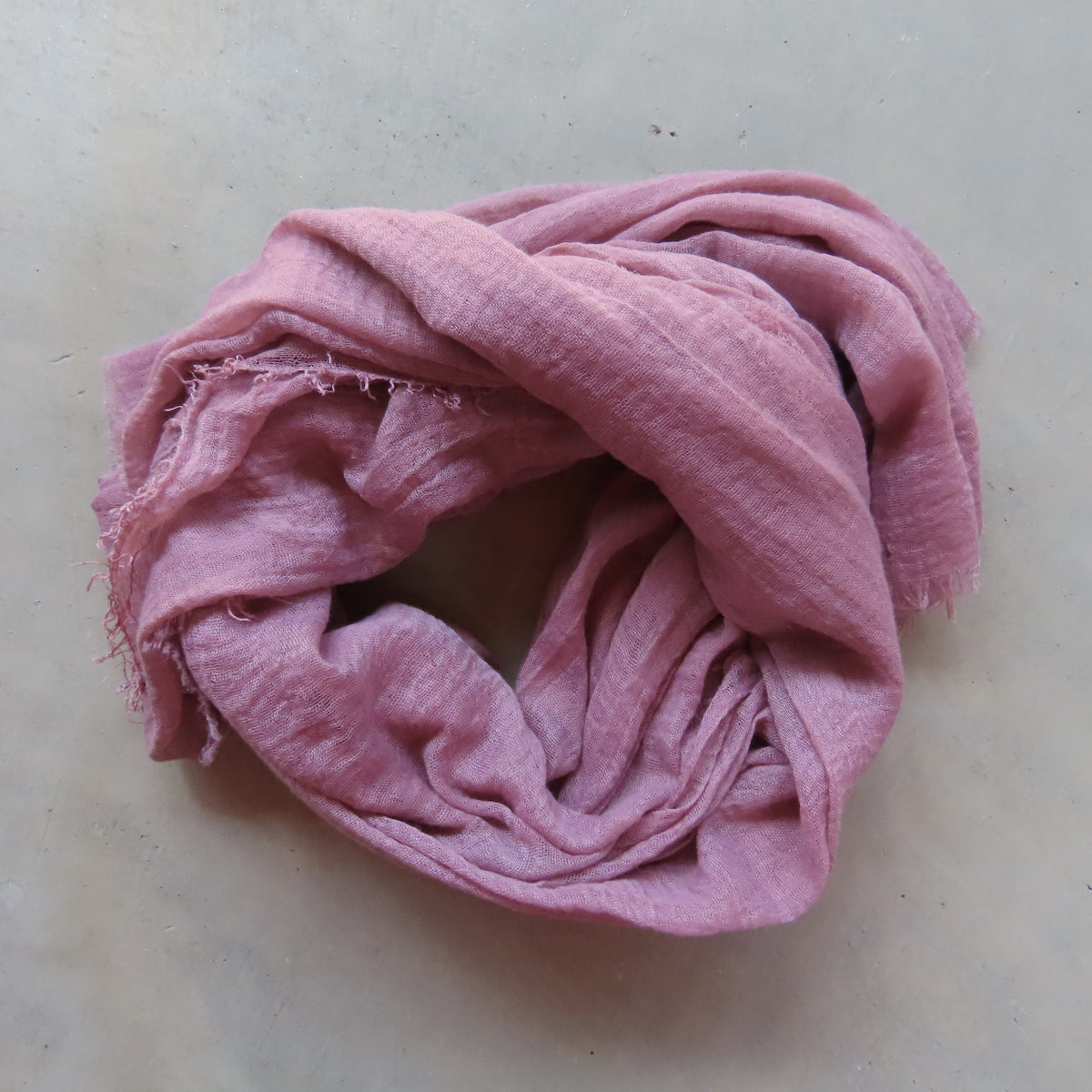 Cotton & Bamboo Gauze Shawl: Mauve