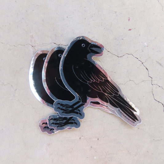 Metallic Corvid Sticker