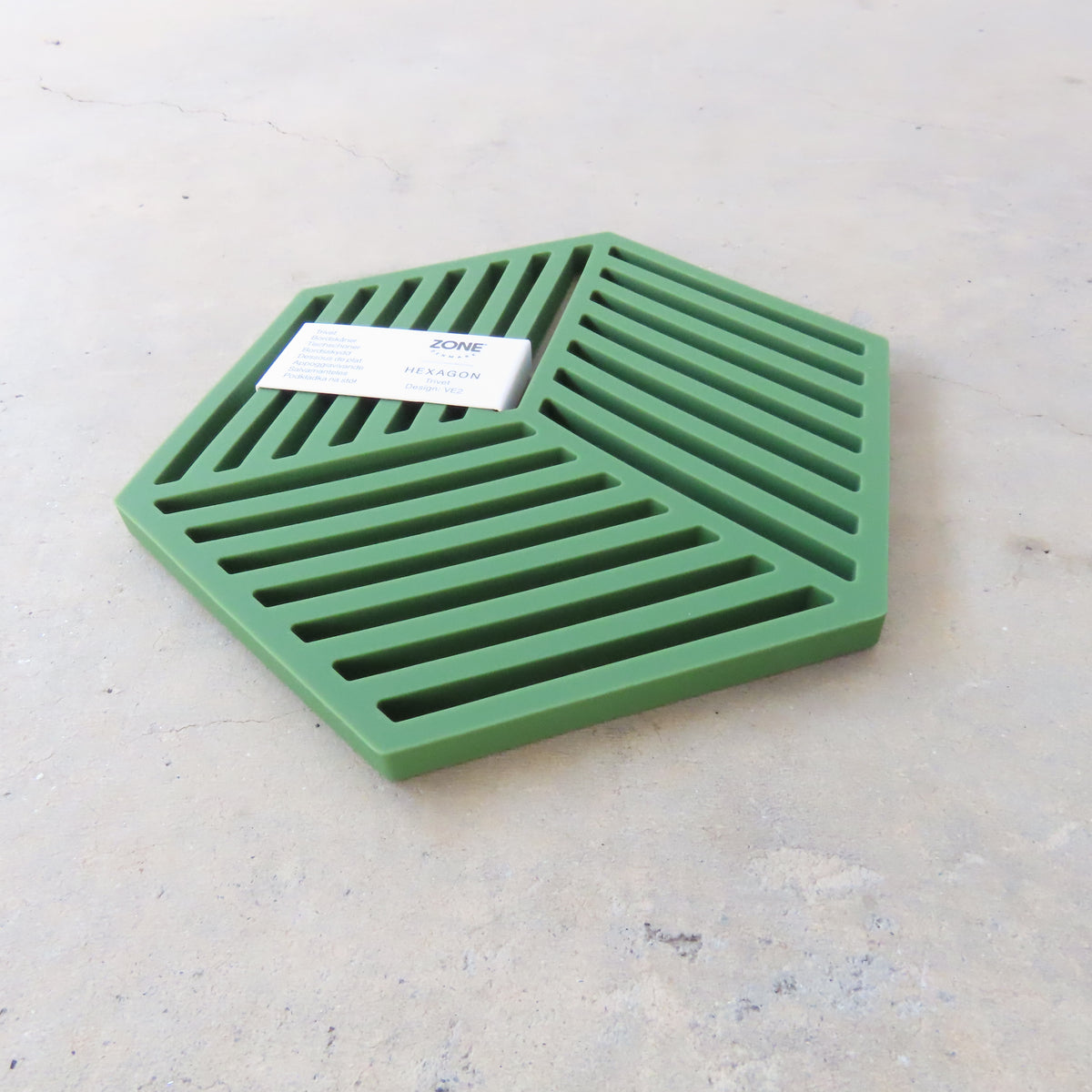 Hexagon Kitchen Trivet: Grass