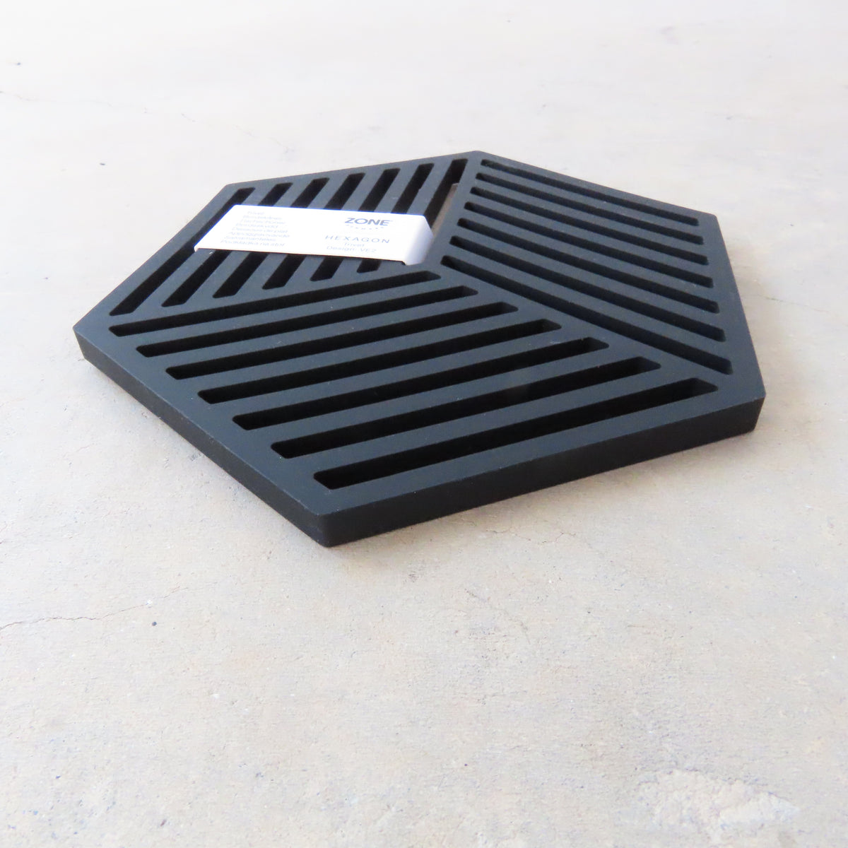 Hexagon Kitchen Trivet: Black