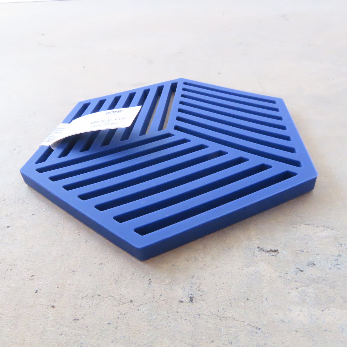 Hexagon Kitchen Trivet: Indigo
