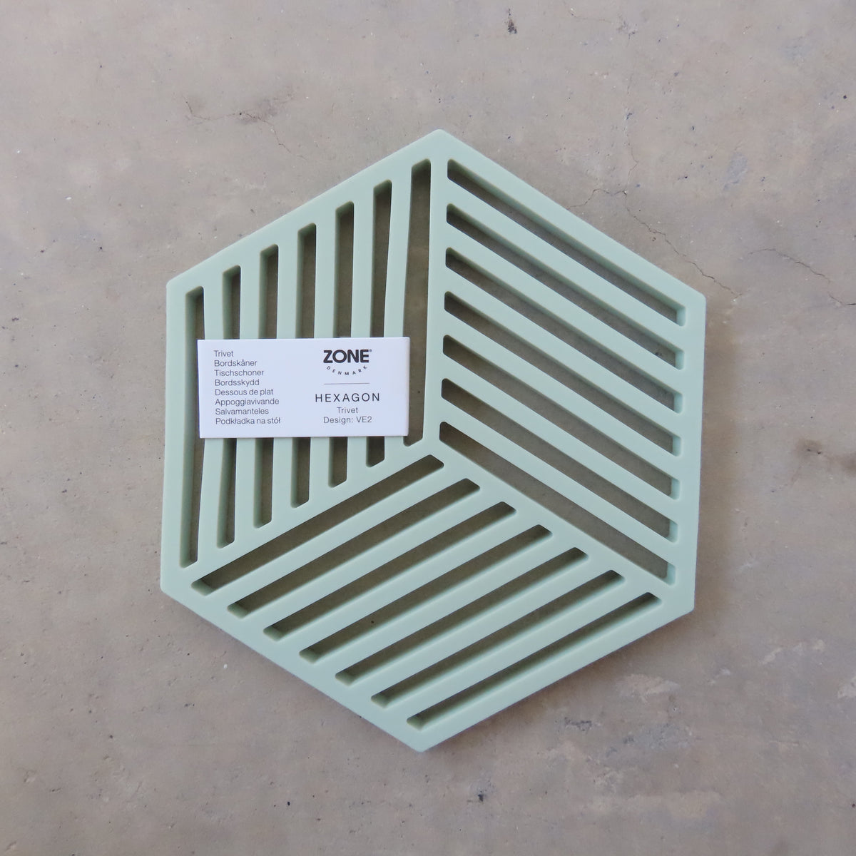 Hexagon Kitchen Trivet: Mint