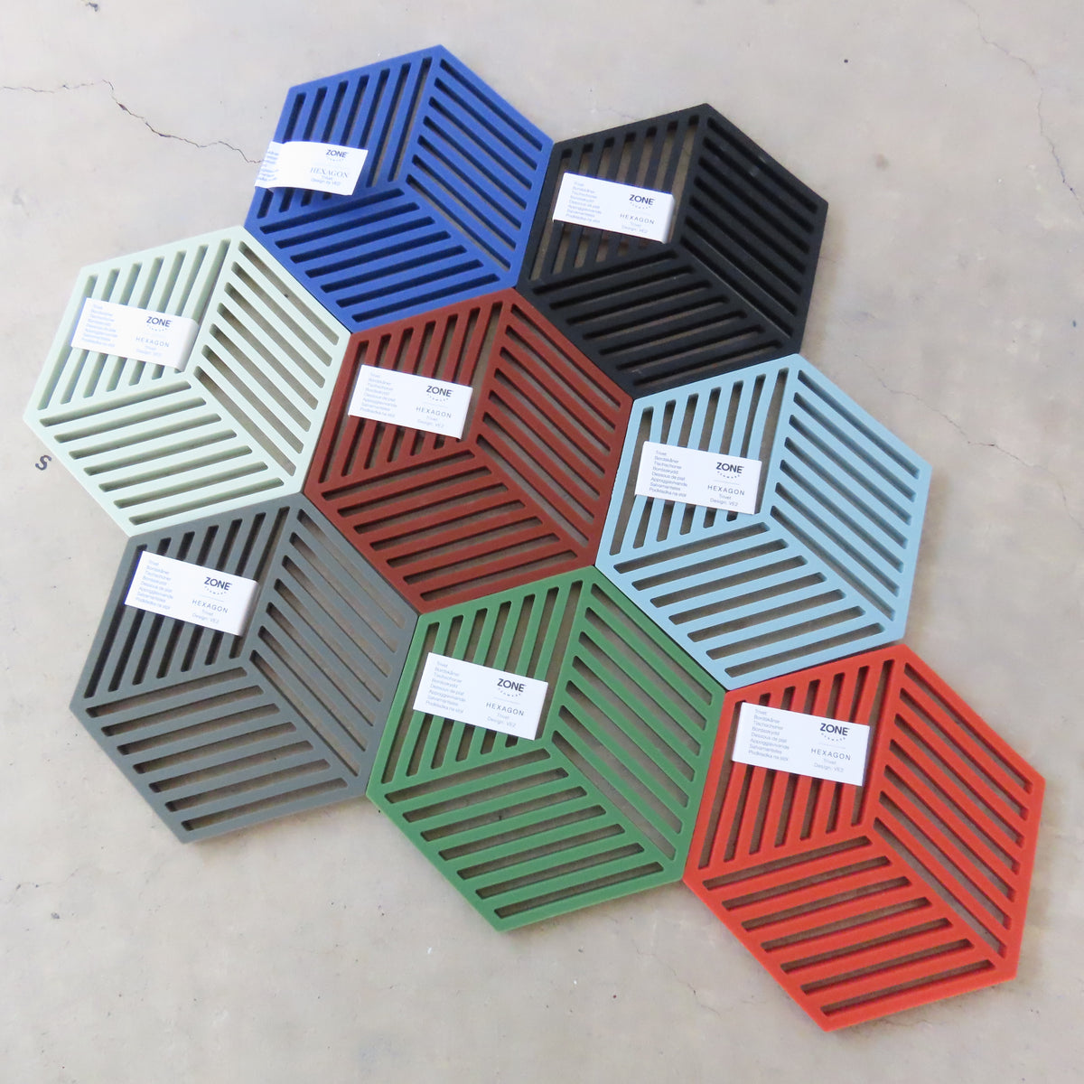 Hexagon Kitchen Trivet: Burgundy