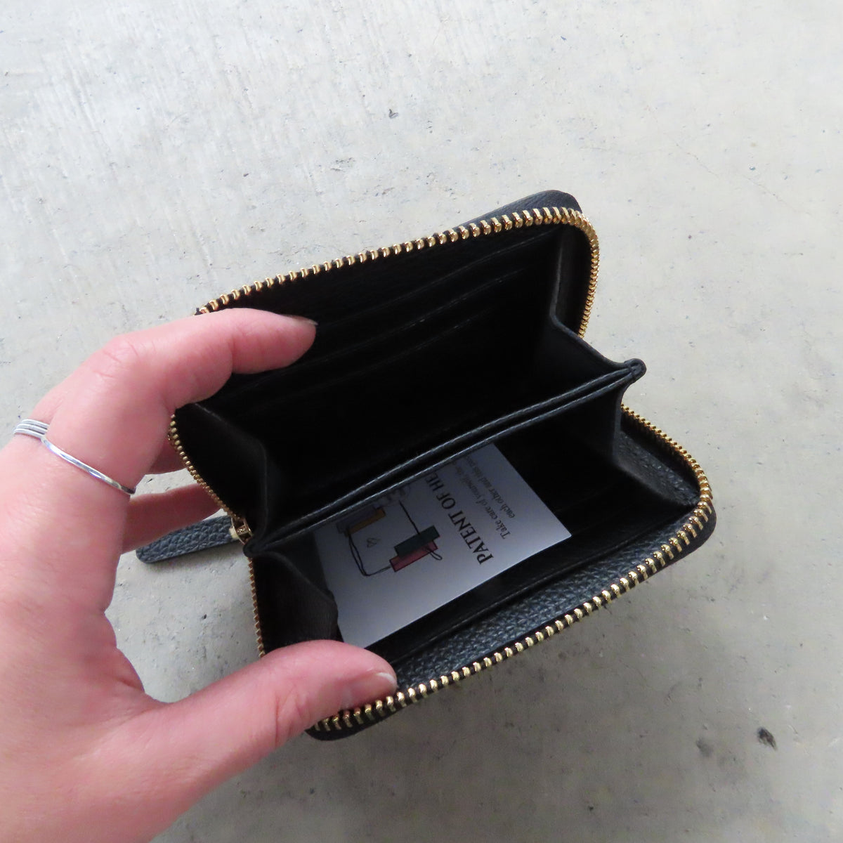 Bella Mini Wallet: Matte Black