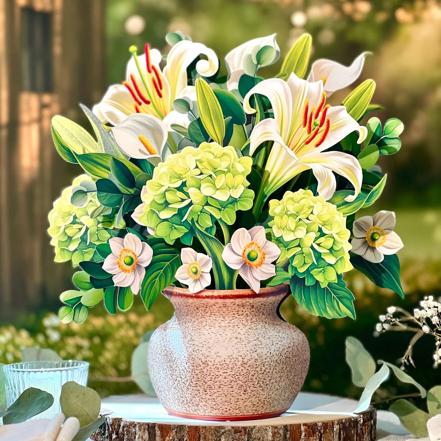 Paper Bouquet: Ivory & Sage