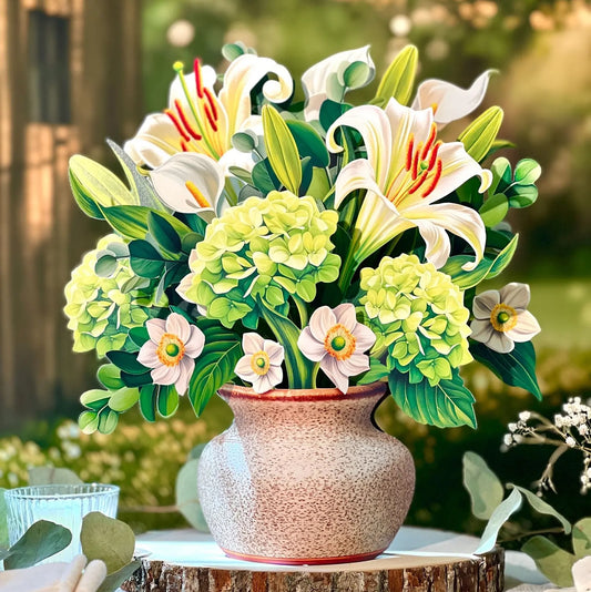 Paper Bouquet: Ivory & Sage