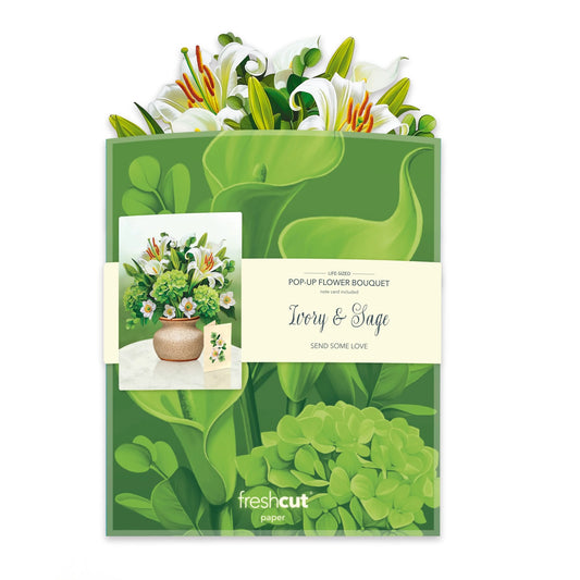 Paper Bouquet: Ivory & Sage