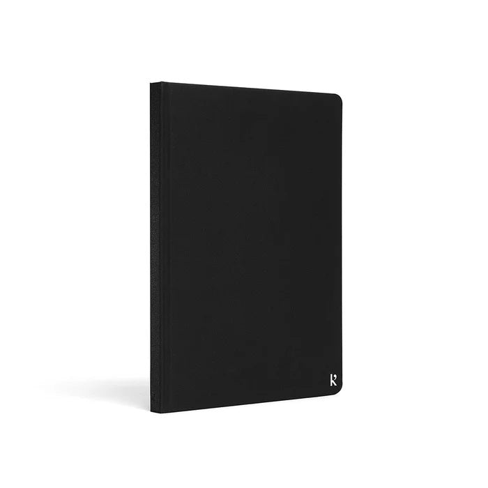 Stone Paper Notebook: A5 Grid Hardcover - Black