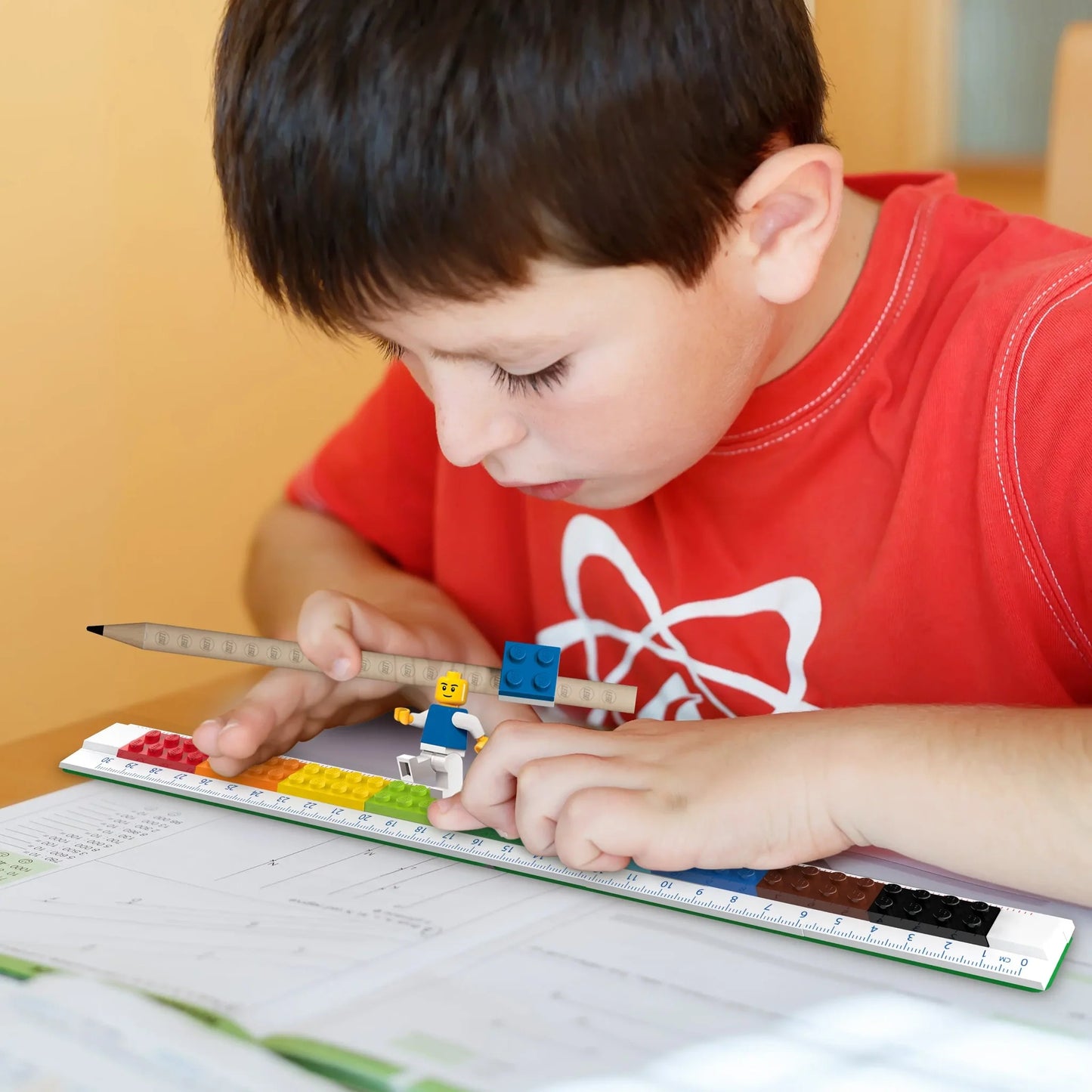 LEGO Buildable Ruler with Minifigure