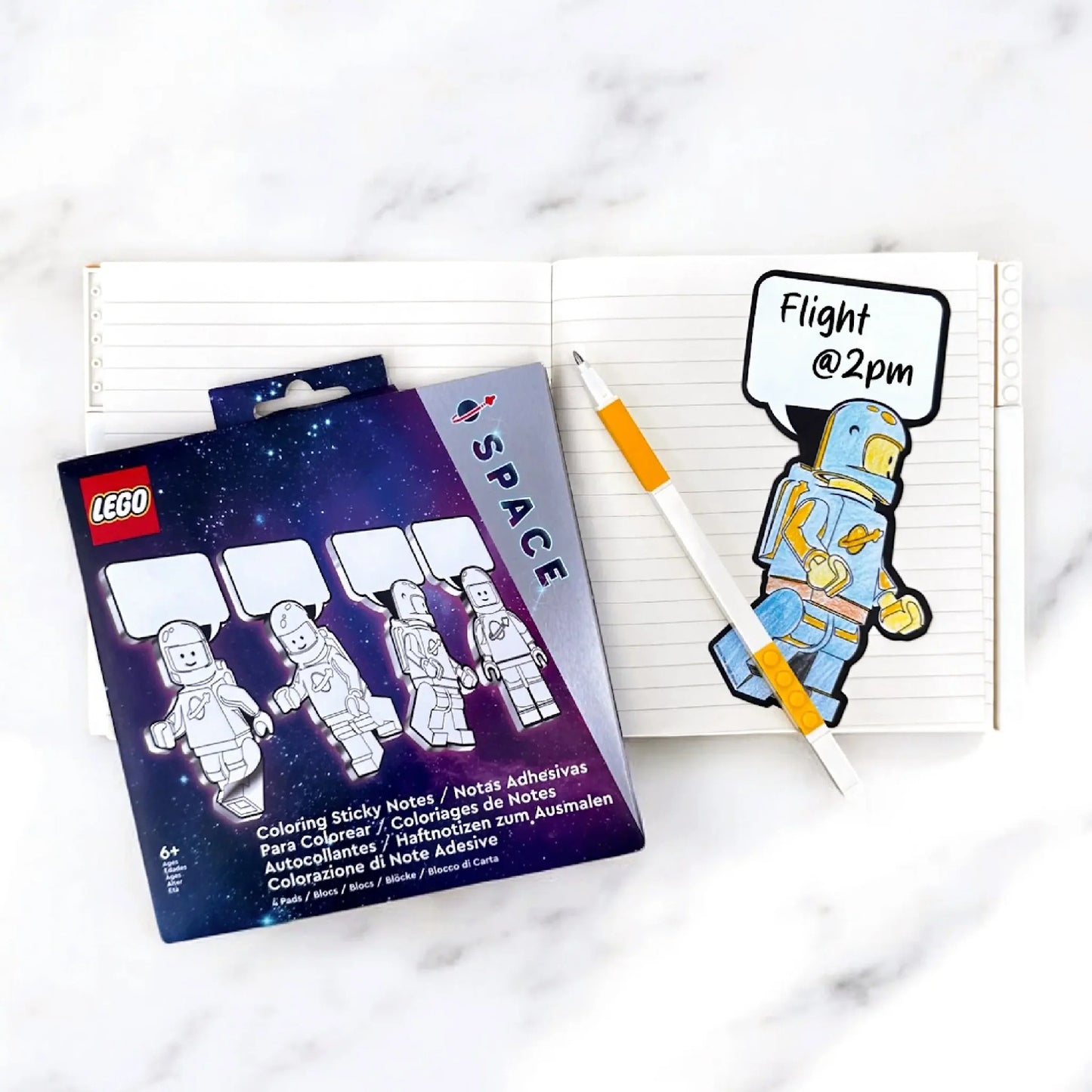 LEGO Coloring Sticky Notes - Space