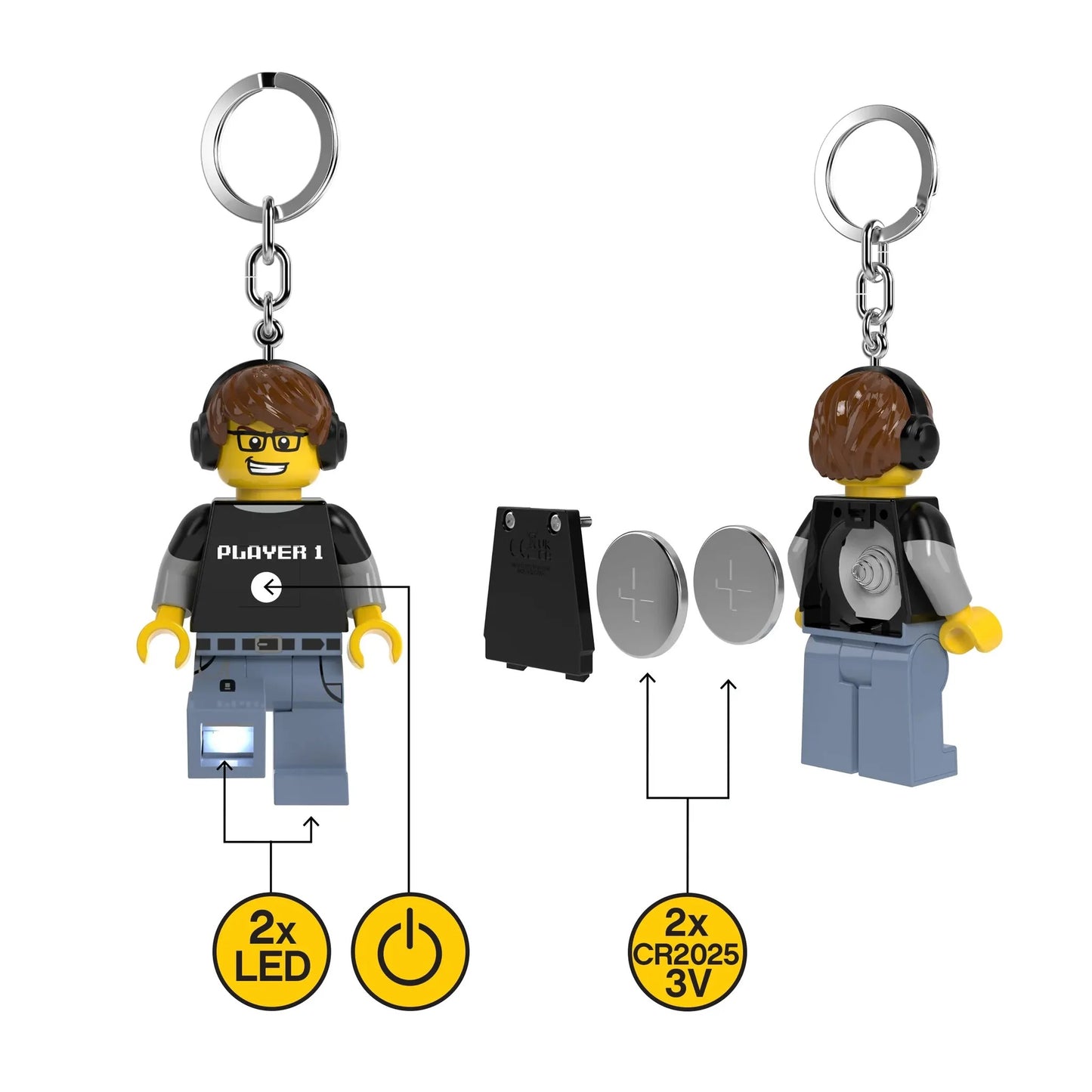 LEGO Minifigures Keychain Light: Video Game Guy