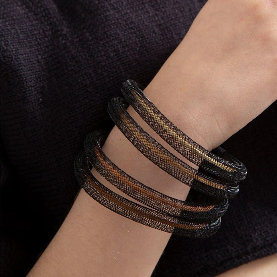Life 4 Layer Round Bracelet: Metallics