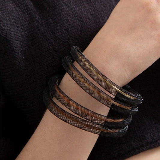 Life 4 Layer Round Bracelet: Metallics