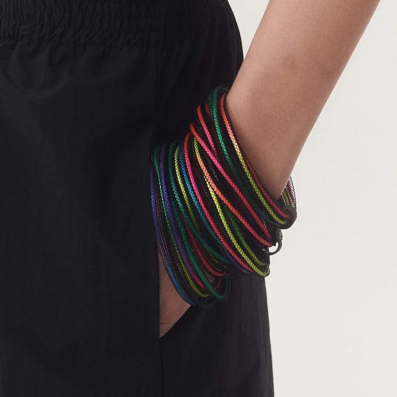 Life 4 Layer Round Bracelet: Rainbow