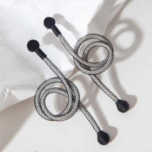 Life Knot Earrings: Black & White