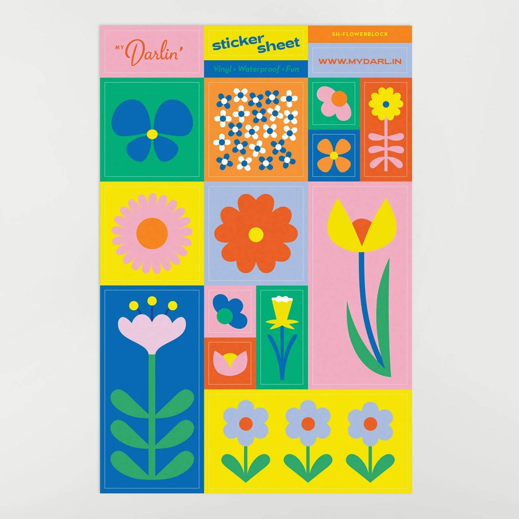 Sticker Sheet: Flowerblock