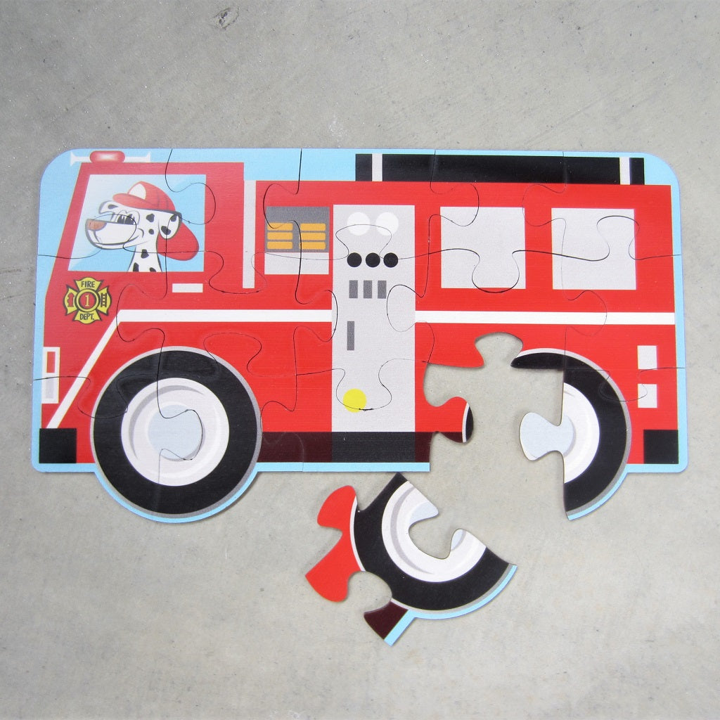 Wooden Puzzle: Fire Truck