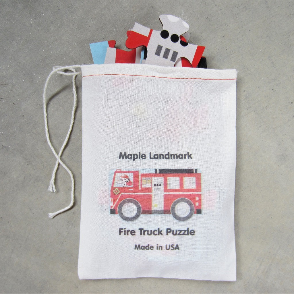 Wooden Puzzle: Fire Truck
