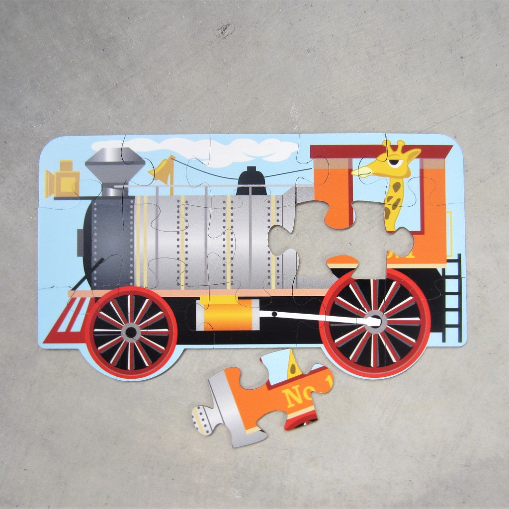Wooden Puzzle: Train Engine