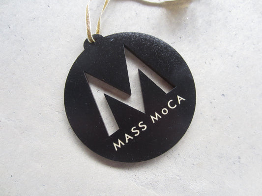 MASS MoCA Wooden Holiday Ornament: Black