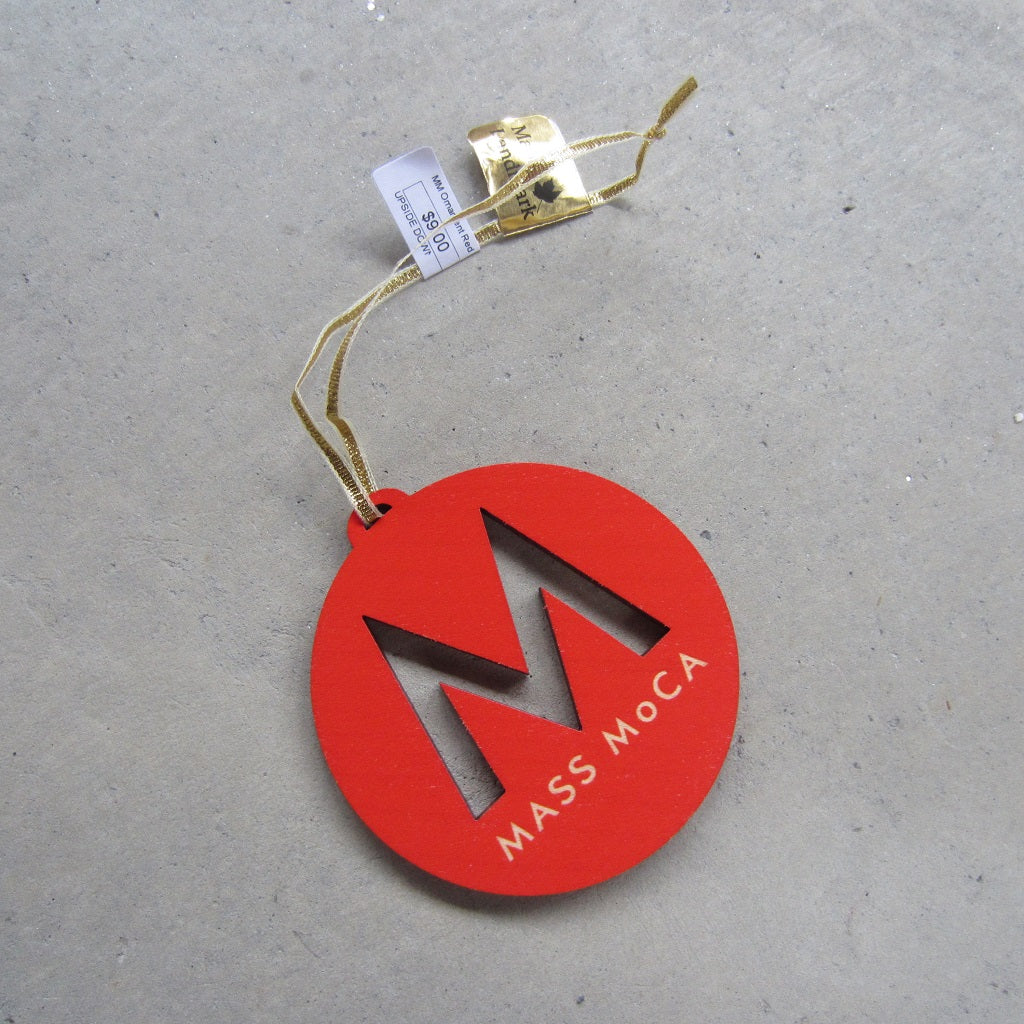 MASS MoCA Wooden Holiday Ornament: Red