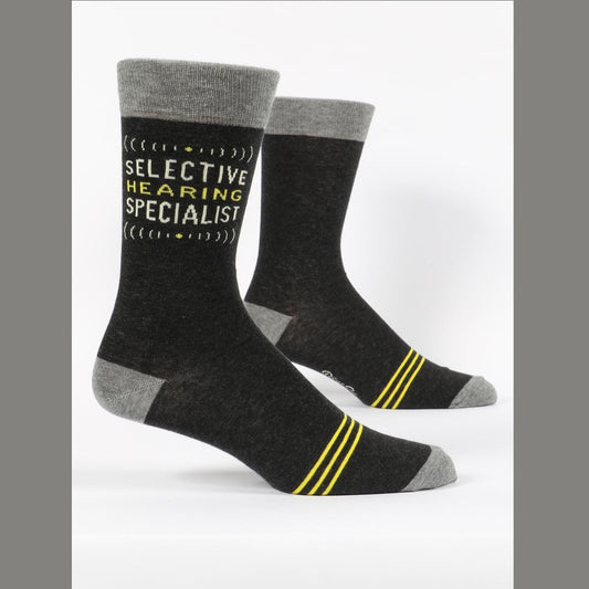 Men's Crew Socks: Selective Hearing Specialist