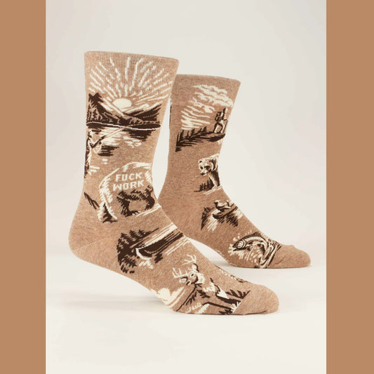 Men's Crew Socks: Fuck Work