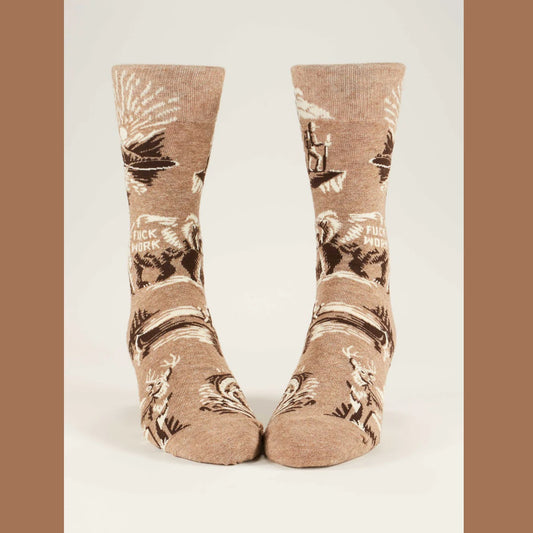 Men's Crew Socks: Fuck Work