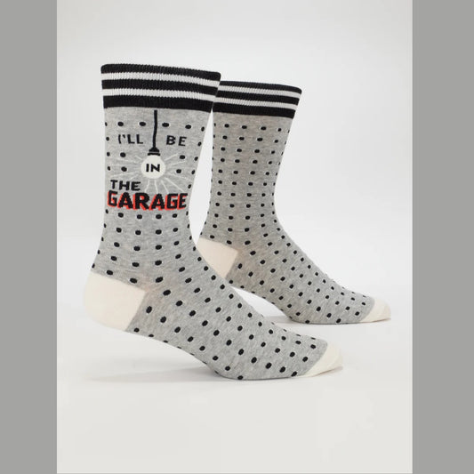 Men's Crew Socks: I'll Be In The Garage