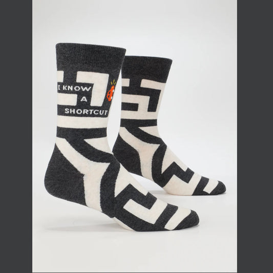 Men's Crew Socks: I Know A Shortcut