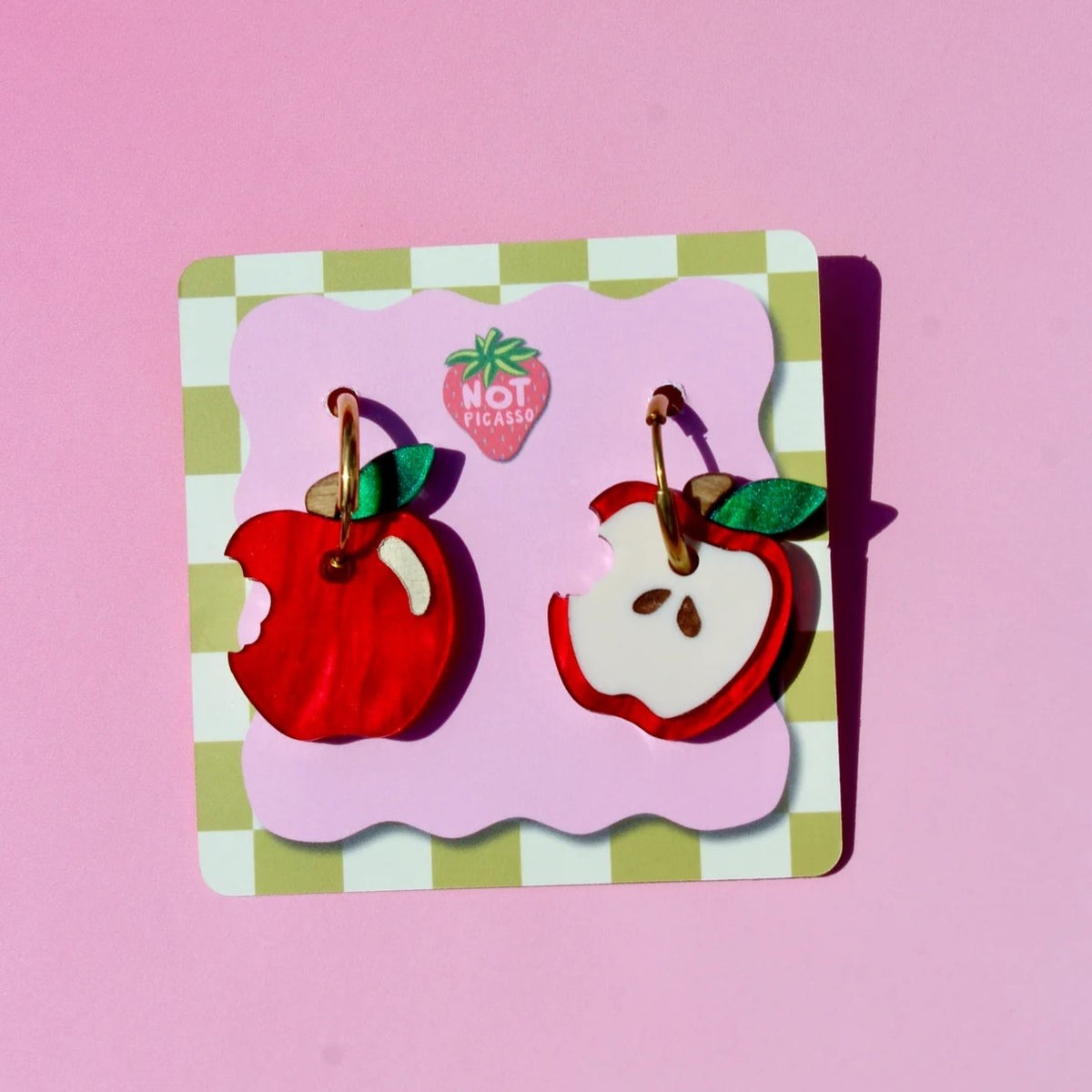 Little Apples Acrylic Earrings