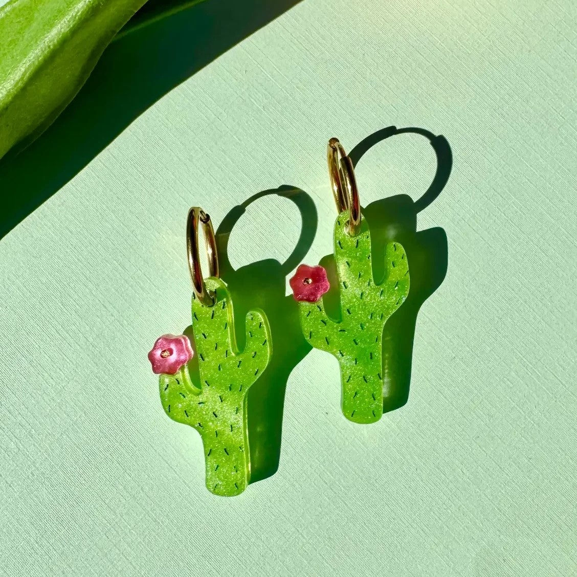 Cactus Acrylic Earrings