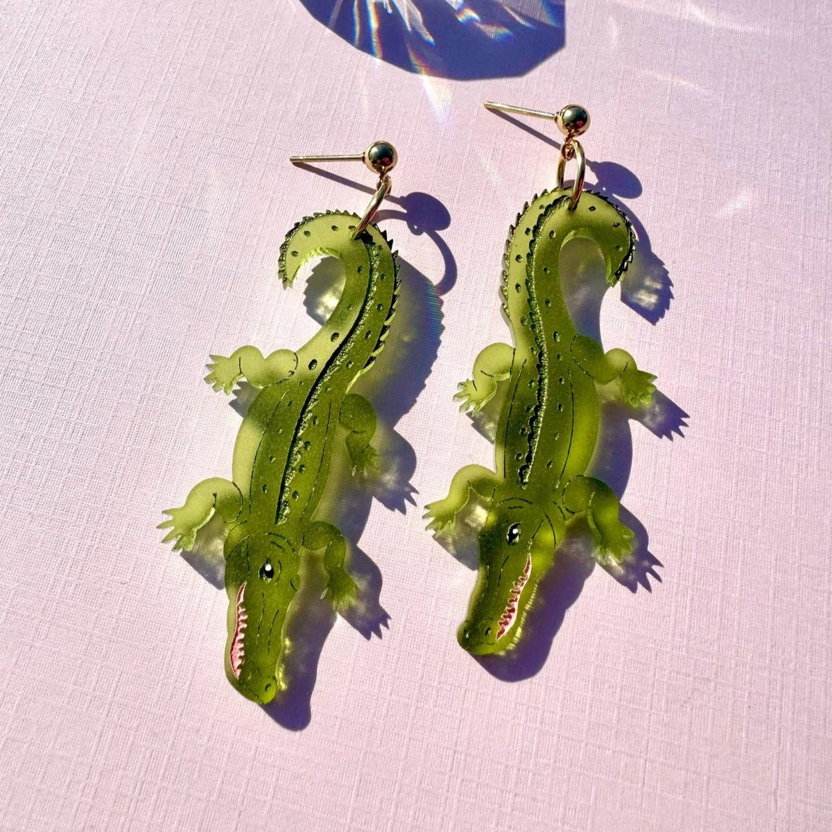 Alligator Acrylic Earrings