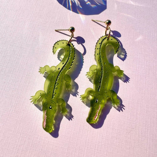Alligator Acrylic Earrings