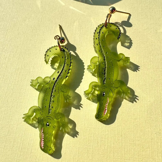 Alligator Acrylic Earrings