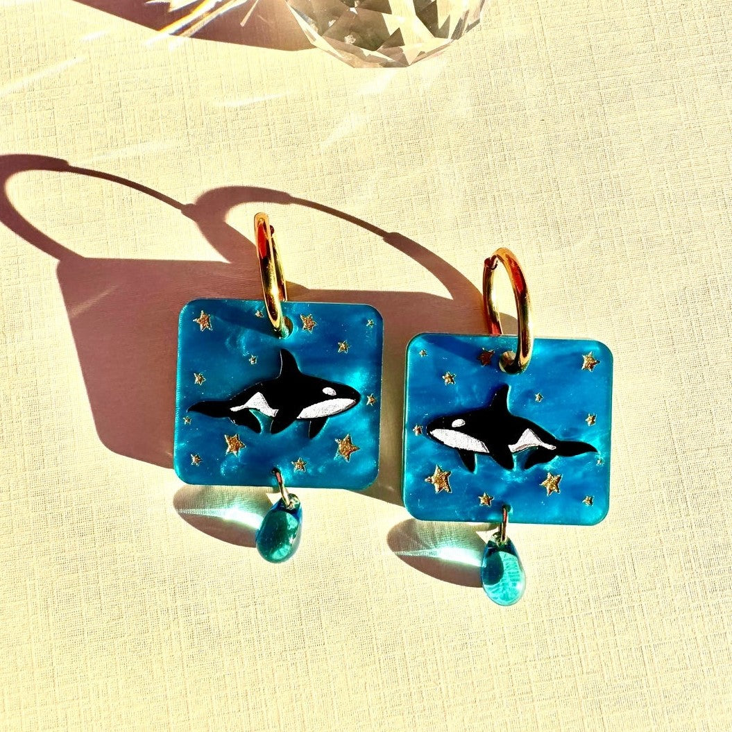 Orca Acrylic Earrings