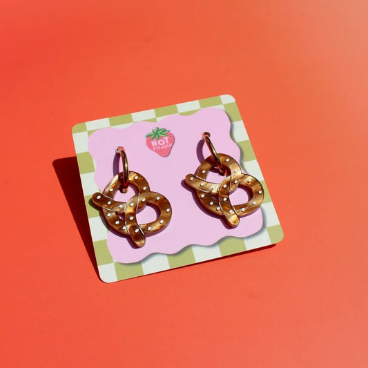 Mini Pretzels Acrylic Earrings