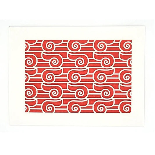 Laser Cut Greeting Card: Aztec Waves
