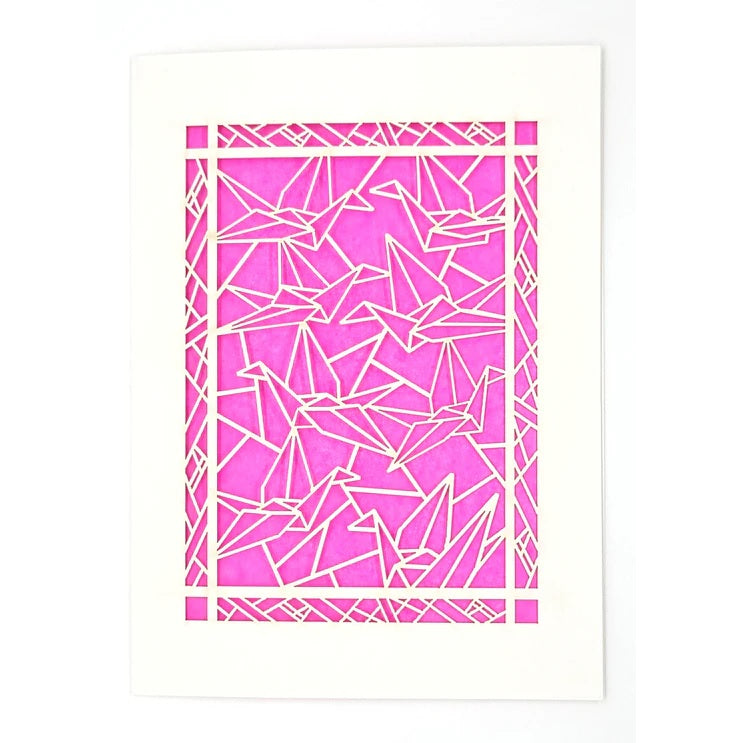 Laser Cut Greeting Card: Paper Crane