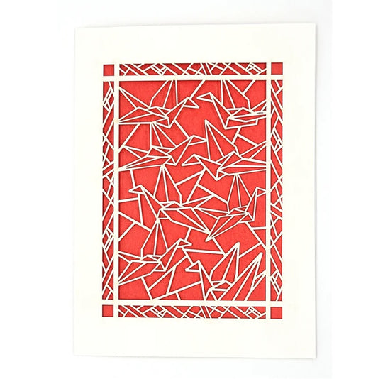 Laser Cut Greeting Card: Paper Crane