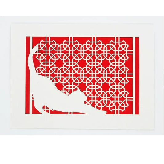 Laser Cut Greeting Card: Muzza the Cat