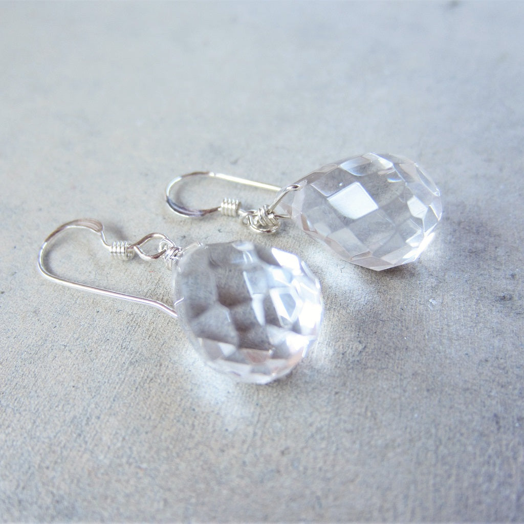 Clear quartz deals stud earrings